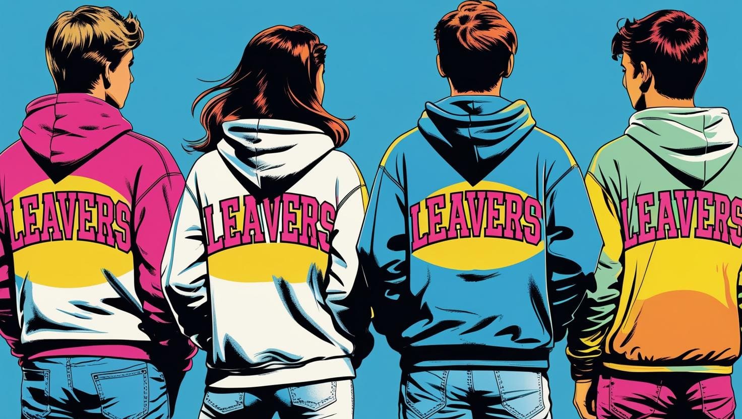 4-teenagers-facing-away-wearing-hoodies-that-say-leavers-on-it